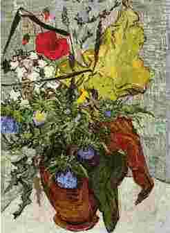 Wild Flowers and Thistles in a Vase, Vincent Van Gogh